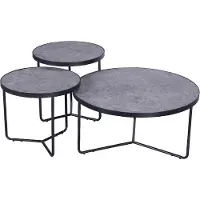 Zesso FurniStyle Ensemble de 3 tables basses Varzi