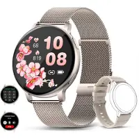 Mc star Smartwatch hommes Bluetooth Voice Calling fréquence cardiaque moniteur de santé 1,39 pouces grand écran mode sport IP67 étanche femmes Smartwatch