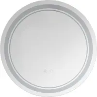 GreatDEshop2021 Miroir de salle de bain, miroir mural LED pour salle de bain, miroir de salle de bain à intensité variable avec 3 couleurs de lumière