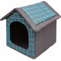 Stanislaw Jurga Niche avec lit pour chien pour l'intérieur & l'extérieur - pliable, résistant aux intempéries - 38x32 cm - toit avec fermeture éclair | PillowPrim
