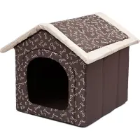 Stanislaw Jurga Niche avec lit pour chien pour l'intérieur & l'extérieur - pliable, résistant aux intempéries - 38x32 cm - toit avec fermeture éclair | PillowPrim