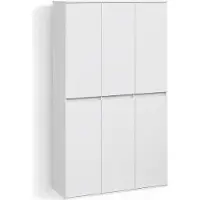 Livinity Armoire à vêtements Garda Blanc avec 6 portes, Model 58737