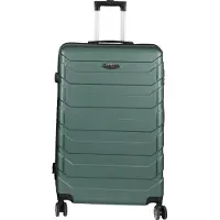 H4L Valise Trolley Valise à coque dure verte 49x30x74cm 4 roulettes