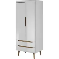 Minio Armoire 80 cm BODO blanc / chêne rivera