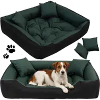 EDANTI Lit pour chien Canapé-lit imperméable 130X105 Cm Vert