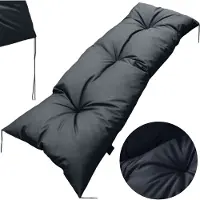 EDANTI Coussin de palette 120X40 Cm Extérieur lavable Coussin de palette pour europallets Coussin de palette Noir