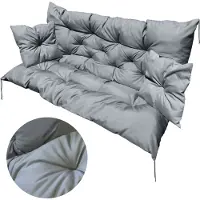 EDANTI Coussin et dossier pour balançoire de jardin 150X60X50 Cm + 2 coussins Coussin décoratif imperméable