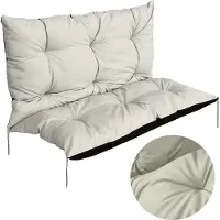 EDANTI Coussin et dossier pour balançoire de jardin 120X60X50 cm Coussin décoratif imperméable
