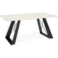 FURNLUX Table basse Satis Blanc 60cm / Couleur principale : Blanc / Dimensions : 60 x 50 x 120 cm
