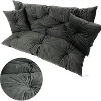 EDANTI Coussin et dossier pour balançoire de jardin 100X60X50 cm + 2 coussins Coussin décoratif en velours
