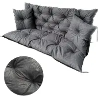 EDANTI Coussin et dossier pour balançoire de jardin 150X60X50 Cm + 2 coussins Coussin décoratif Ekolen