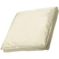 EDANTI Coussin de jardin 60x60 cm Coussin plat en mousse imperméable avec fermeture éclair Beige