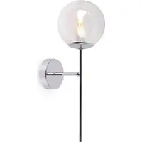 Light11 HOME Applique murale Siena chrome 1 flamme verre transparent E14