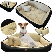 EDANTI Literie Pour Chiens Waterproof Sofa 115X95 Cm Shell Bedding Pillows Couch Sofa Beige