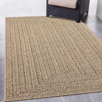 Carpetia Tapis d'intérieur et d'extérieur au look jute moderne beige/marron Taille - 140 x 200 cm