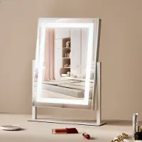 Sweiko Hollywood miroir de maquillage miroir cosmétique 3 couleurs 406x296mm 360° pivotant