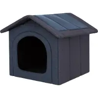 Stanislaw Jurga Niche pour chien pliable pour l'intérieur & l'extérieur - 6 tailles - lavable, légère, 76x72 cm cm bleu marine