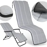 EDANTI Coussin matelassé avec dossier en mousse pour banc, chaise, chaise longue 165X50 cm