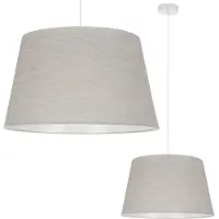 Light11 HOME Lampe à suspendre Len Kegel blanc 1 flamme Abat-jour beige clair L02 44cm