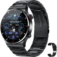 Vislone Smartwatch, smartwatch femme homme, bracelet sportif, fitness tracker, écran tactile 1.28", appel Bluetooth, IP67 étanche, avec NFC, tension artérielle etc.