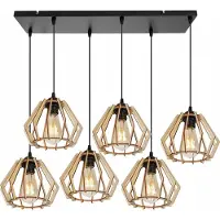 Light11 HOME Suspension moderne en bois avec éclairage LED