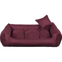 POOM Lit pour chien CODURA - Lit pour chien robuste en tissu résistant, coussin pour chien durable de haute qualité (3XL - 130x110 violet)