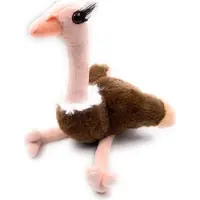 Onwomania Peluche Doudou Oiseau échassier Autruche Hauteur 33 cm Marron