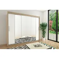 Minio Armoires TOKYO 2 250 cm Sonoma / Blanc