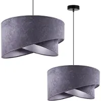 Light11 HOME Glamour Lampe à suspendre avec abat-jour - Lustre élégant au plafond de style moderne
