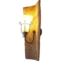 H4L Applique murale en tuile avec abat-jour en verre