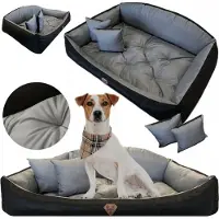 EDANTI Literie Pour Chiens Waterproof Sofa 115X95 Cm Shell Bedding Pillows Couch Sofa Grey