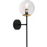 Light11 HOME Applique murale Siena noir-or 1 flamme verre transparent E14