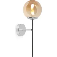 Light11 HOME Applique murale Siena chrome 1 flamme verre miel E14