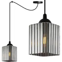 Light11 HOME Suspension Riffle Black Spider – Suspension à 1 lumière avec cube graphite E27
