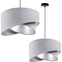 Light11 HOME Suspension Glamour avec abat-jour – Élégant lustre suspendu Plafonnier pour salon et salle à manger