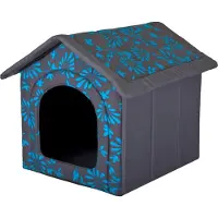 Stanislaw Jurga Niche avec lit pour chien pour l'intérieur & l'extérieur - pliable, résistant aux intempéries - 38x32 cm - toit avec fermeture éclair | PillowPrim