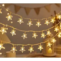 Mc star Guirlandes lumineuses, 3M 20 LED à piles, Décoration Lightning pour la Saint-Valentin Noël Mariage Anniversaire Fête des Vacances, étoiles
