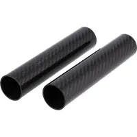 AKF Fahrzeugteile GmbH Jeu: 2x housse pour guidon télescopique, 165mm, véritable carbone - noir