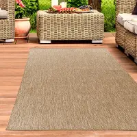 Carpetia Tapis d'intérieur et d'extérieur à poils bas résistant aux intempéries, beige Taille - 300 x 400 cm