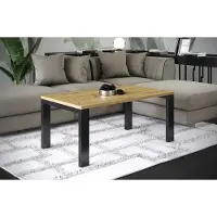 Endo -Möbel Table basse Garold 120x80x55 cm Table de salon Table d'appoint (Chêne Artisan)