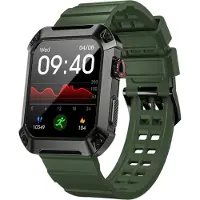 Douself LOKMAT OCEAN 2 PRO Smartwatch, écran IPS entièrement tactile de 1,83 pouce, étanche IP68, plusieurs modes sport, vert armée