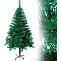 UISEBRT Arbre de Noël artificiel 240cm Sapin de Noël Arbre de Noël artificiel Arbre de décoration avec support de sapin Décoration de Noël Vert PVC