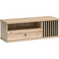 MINIO go for it , meuble TV "CALI 7", lamelles, 124 cm, Chêne Artisan / Couleur noire