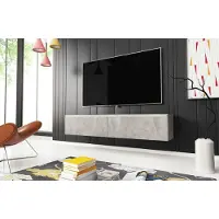 MINIO go for it , Armoire TV "DONNA", 140cm, Debout, Suspendu, Couleur béton
