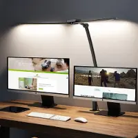 ROSNEK lampe de bureau LED 24W 74cm Pinceable Dimmable 5 températures de couleur Protection des yeux réglable Lampe de bureau pour le bureau, la lecture, l'étude