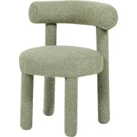 FURNLUX Chaise de salle à manger Leith vert sauge 62cm / Couleur principale : vert / Dimensions : 62 x 80 x 58 cm
