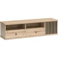 MINIO go for it , meuble TV "CALI 6", lamelles, 160 cm, Chêne Artisan / Couleur noire