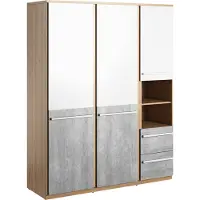 MINIO go for it , Armoire à vêtements PLANO PN-01 Couleur blanche/nash