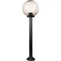 H4L Lampe d'allée Boule verre fumé 30cm Ø, hauteur 100cm