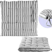 EDANTI Coussin de chaise avec sangles 40x40 cm Terrasse de jardin